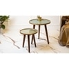 Soundarya Round Nesting Tables with Wooden Legs, Side Tables, Wooden Tables, Living Room Decor by A Tiny Mistake