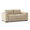 Miles 2 Seater Leatherette Sofa In Cream Leathrette