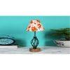 Dakota Multicolor cotton Table lamp with Wood & Iron Base