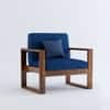 Samar Solid Wood 5 Seater  Sofa Set With Cushion  In Provincial Teak Finish