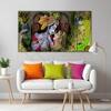 The Castle Decor Radha Krishna Spiritual Wall Art Framed Painting 27x48 Inch (Style 7)