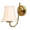 Devansh Gold Wall Mounted Lamp With Off-White Cotton Shade