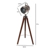 Belfast Tripod Spotlight Finish Nickel Teak