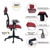 Jeaorda High Back Ergonomic Chair in Red Colour