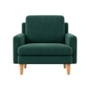 Oliver Boucle Fabric Lounge Chair in Green Colour