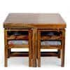 Kingston Sheesham Wood 4 seater Dining Table Set in Teak Finish