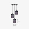 Furrow Cluster of 3 Handcrafted Hanging Lamp