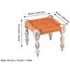 Hamilton Sheesham Wood Vintage 3+1+1 Seater Maachi Bench Set With 2 Stools In Orange Rope Canning