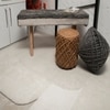Vitara Wool Rectangle Carpets Hand Tufted in White Colour