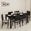 Arabia Xl Storage- Oribi 6 Seater Dining Table Set (Colour- Wheat Brown , Finish- Mahogany)