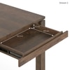 Atlas Solid Wood 8 Seater Storage Dining Table In Danish Walnut Finish