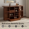 Caledonia Solid Wood Bar Cabinet (Honey Finish)