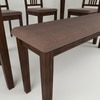 Monterey 6 Seater Dining Set with 1 Bench and 4 Chairs (Rubberwood, Dark Cappuccino Finish)