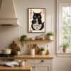 The Castle Decor Cute Cat Eating Ramen Kitchen Wall Art 12x18 Inch