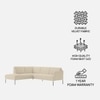 Modernelegance Wood Right Aligned 3-Seater With Upholstery Non Storage Sofa In Beige Colour