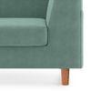 Rubik Luxe 2 Seater Fabric Sofa in Dusty Turquoise Velvet Colour