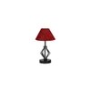 Stevie Maroon Jute Table lamp with Iron Base