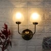 Devansh Metal Electric Wall Light in Gold Colour with White Shade Count of 2 Lights