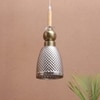 Eliante Hanging Light - Smoky Black Glass Shade, Mild Steel And Wood, 1-Light Pendant