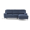 Emila Right Aligned Three Seater Sectional Recliner in Blue Colour