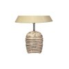 off-white cotton with White Brushed Wood Table Lamp