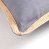 Smokey Jute Border Cushion Cover