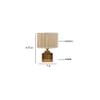 Alaina Round Bamboo Table lamp with Natural Wood Base