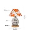 Devansh Conical Multi Cotton Shade Lamp With Wood & Mosaic Glass Base For Decoration/Office/Home/Gifting/Study For Decoration/Office/Home/Gifting/Study -(10X10X14.5) Inches -A