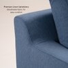 Stevens 1 Seater Fabric Sofa in Turkish Blue Colour