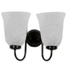 Devansh Metal Electric Wall Light in black Colour with White Shade Count of 2 Lights