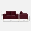 Nency Velvet 2 seater Sofa Maroon