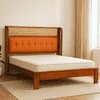 Zenith Comfort Solid Wood Non Storage Queen Bed in Provincial Teak Finish