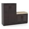 Bennis 25 Pair Shoe Rack in Dark Walnut Finish