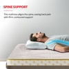 KURLON OrthoMagic Essential |Orthopedic Hybrid mattress with Latex, Coir & HR Foam | 6 inch Single Latex Foam Mattress (L x W: 75 inch x 35 inch)
