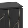 Dante Solid Wood Bar Cabinet (Black Finish)