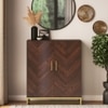 Nina 24 Pairs Solid Wood Shoe Cabinet In Mango Walnut Finish