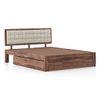 Florence Solid Wood King Size Drawer Storage Bed In Teak Finish