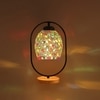 Devansh Multicolor Glass Wooden & Iron  Table Lamp -17 Inch Height  -Anb