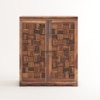 Calipo Sheesham Wood Bar Cabinet in Provincial Teak Finish