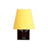 Devansh Solid Wood Electric Wall Light in Yellow Colour with Yellow Shade Count of 1 Light