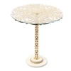 Aurum Solid Wood Side Table in Antique Gold Finish
