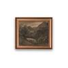 Artistry Brown Grey Printed Antique Scenery Drawing Canvas Wall Prints Set of 1 Multicolor Matte