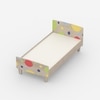Minimalist Kids Single Bed in Oak and Multicolor