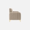 Monly Velvet 3 Seater Sofa Cream Color