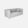 Texude Velvet 2 Seater Sofa in Grey Colour