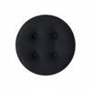 Doe Buck Tufted Counter Height Bar Stool in Black Colour with Gold Footrest