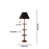 Devansh Shelf Wooden Floor Lamp