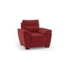 Adelaide Premium 1 Seater Fabric Sofa in Salsa Red Colour