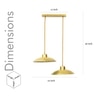 Patrice Brass Metal Pendant Light