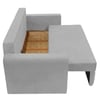Alfon 2 Seater Velvet Pull Out Sofa Cum Bed with Storage In Grey